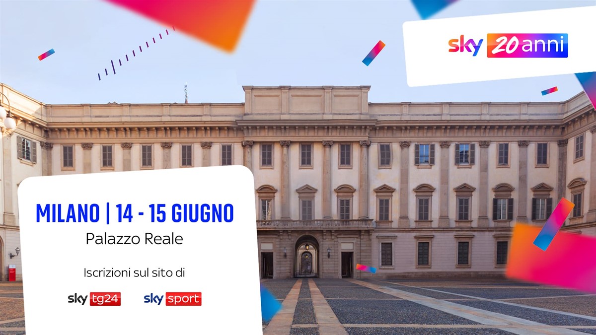 Sky celebrates its firts 20 years in Italy on June 14-15 at Palazzo Reale in Milan