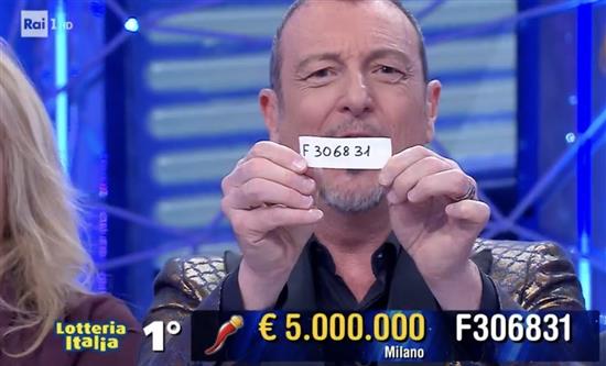 January 6, 2024: Exploit for Affari Tuoi (31.4%) dedicated to Lotteria Italia on Rai 1